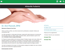 Tablet Screenshot of peacockfootclinic.com